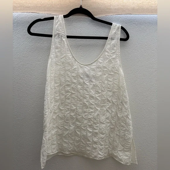 Nina Ricci Ivory Textured Tank - Picture 1 of 5